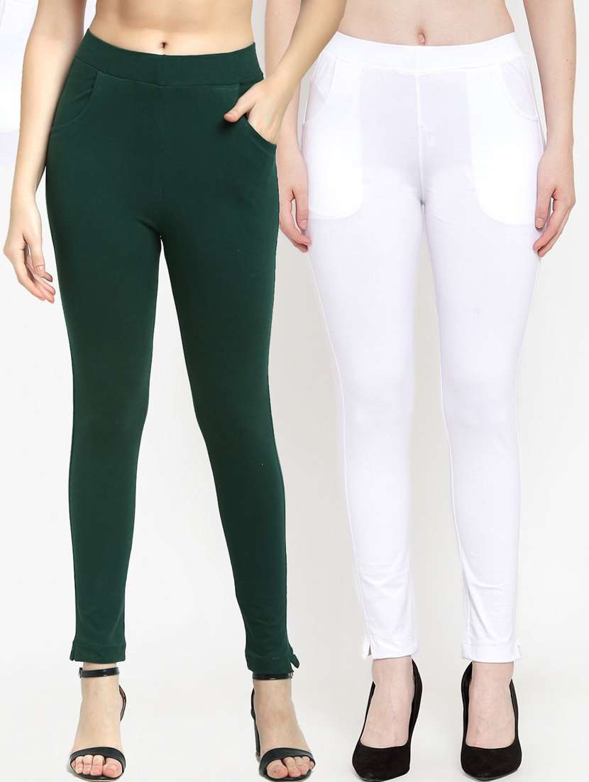 pack of 2 solid leggings - 20171694 -  Zoom Image - 0