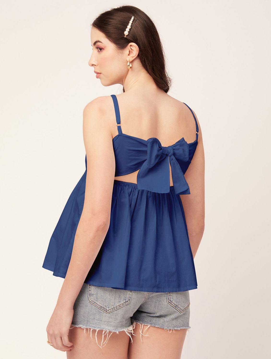 women's peplum shoulder strap top - 20172185 - Standard Image - 3