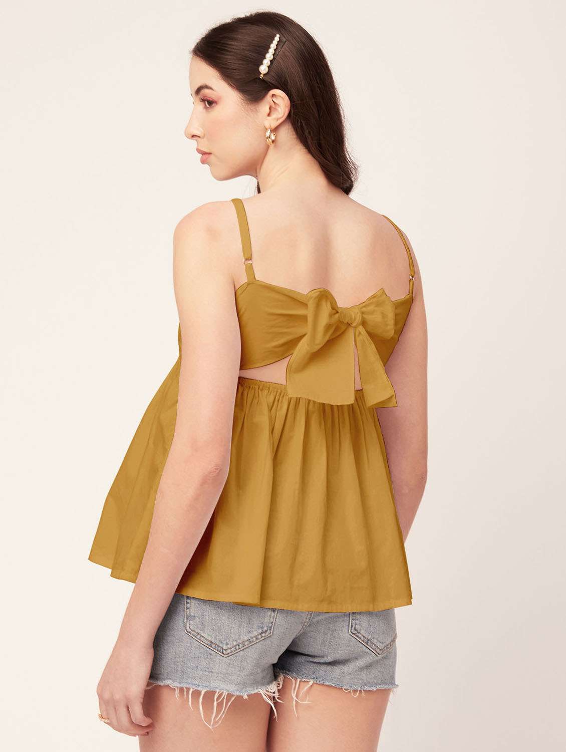 women's peplum shoulder strap top - 20172188 -  Standard Image - 3