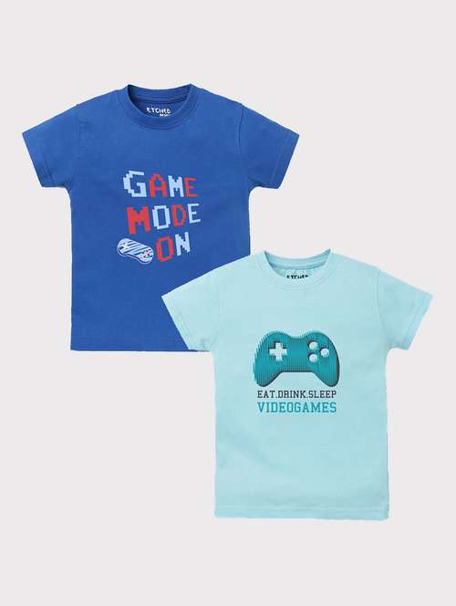 pack of 2 printed regular t-shirt - 20172418 -  Standard Image - 0