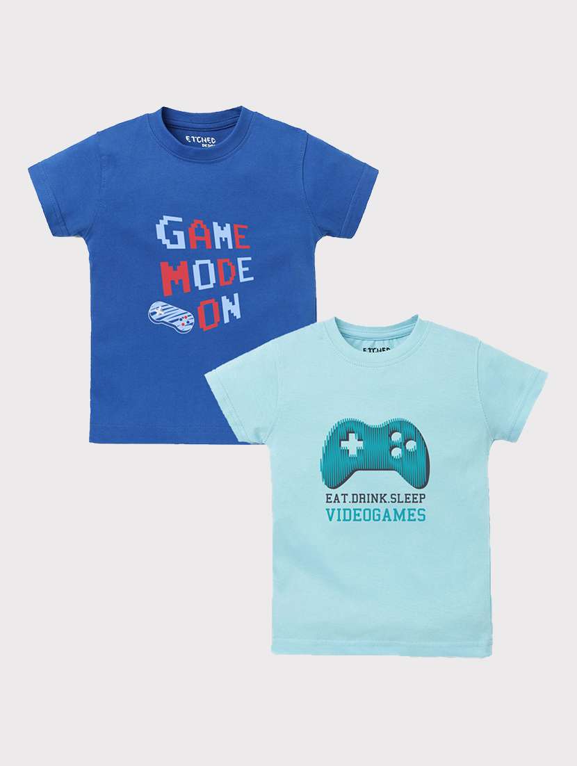 pack of 2 printed regular t-shirt