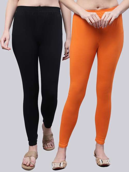 orange cotton leggings - 20173513 - Standard Image - 0