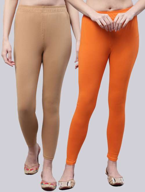 orange cotton leggings - 20173517 -  Standard Image - 0