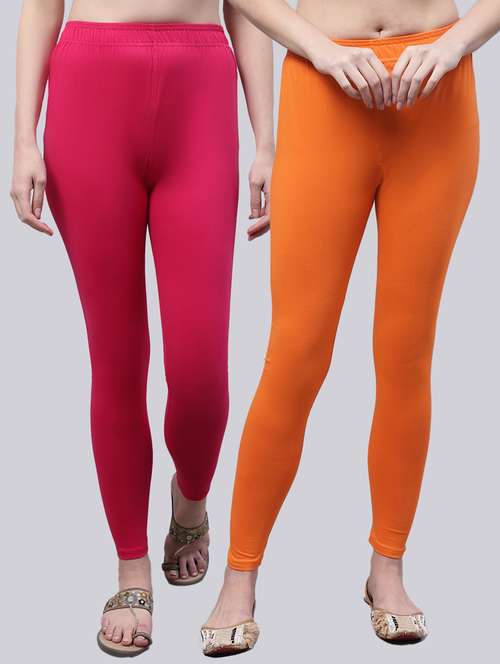 orange cotton leggings - 20173520 - Standard Image - 0