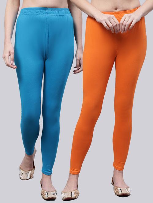 orange cotton leggings - 20173521 - Standard Image - 0