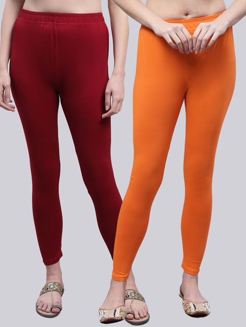 orange cotton leggings - 20173523 -  Standard Image - 0