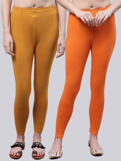 orange cotton leggings - 20173524 -  Standard Image - 0