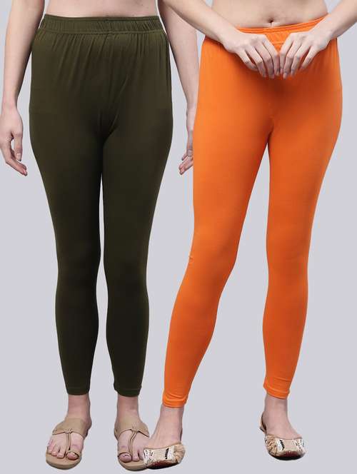 pack of 2 solid cotton legging - 20173527 -  Standard Image - 0