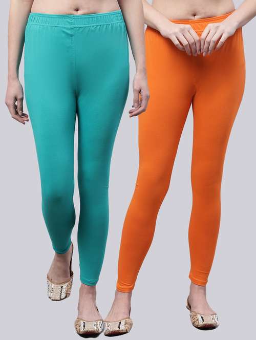 pack of 2 solid cotton legging - 20173530 -  Standard Image - 0