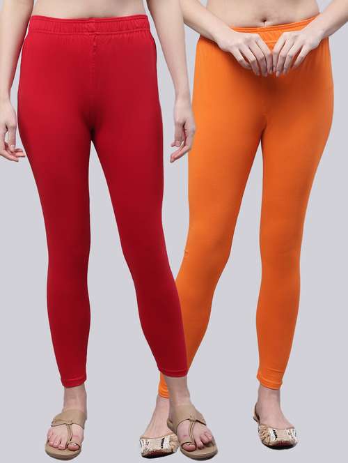 pack of 2 solid cotton legging - 20173531 -  Standard Image - 0