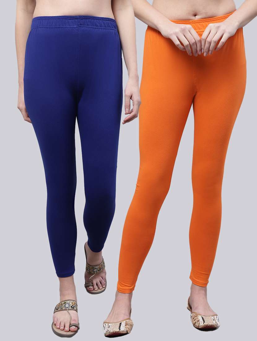pack of 2 solid cotton legging - 20173532 -  Zoom Image - 0