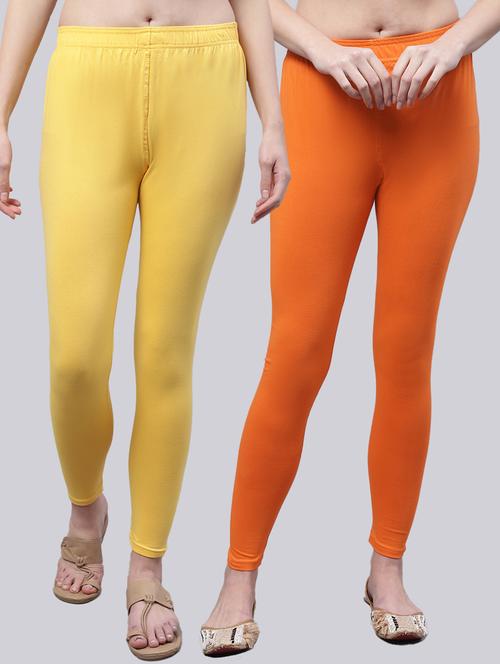pack of 2 solid cotton legging - 20173534 - Standard Image - 0