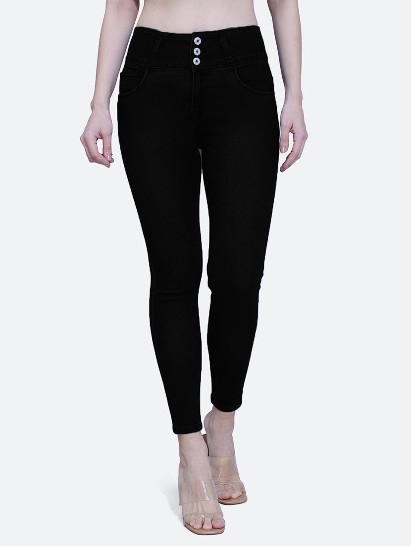 solid high rise jeans - 20173615 - Zoom Image - 0