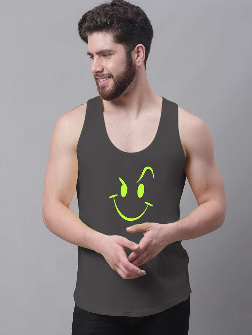round neck printed vest - 20173818 - Zoom Image - 0