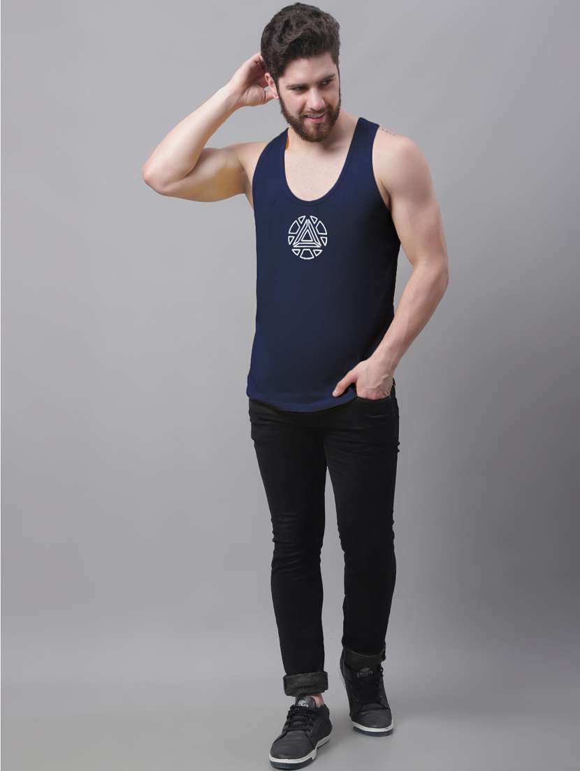 round neck printed vest - 20173823 - Standard Image - 3