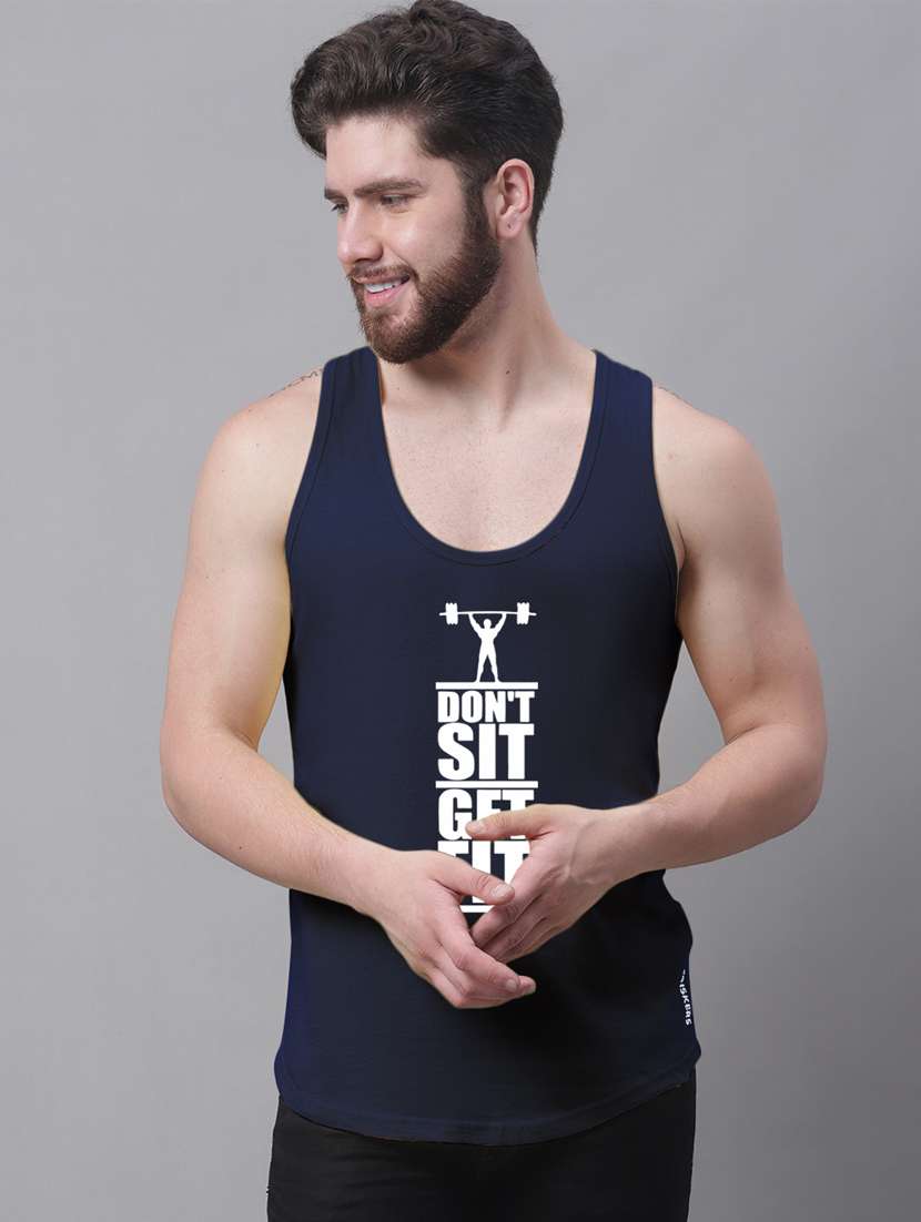 round neck printed vest - 20173862 - Zoom Image - 0