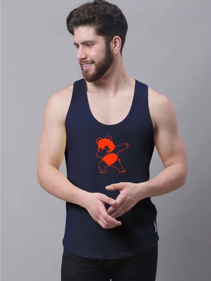 round neck printed vest - 20173870 -  Zoom Image - 0