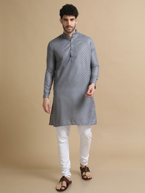 foil printed cotton kurta pyjama - 20173958 -  Standard Image - 0