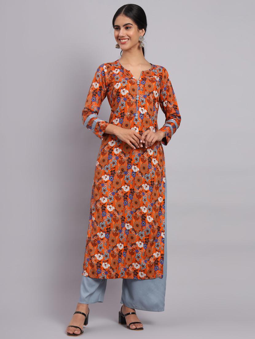 women printed kurta palazzo set - 20174131 - Zoom Image - 0
