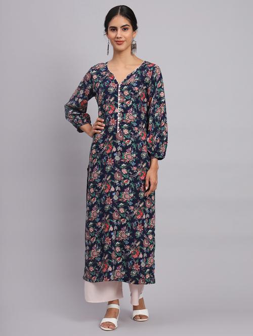 women printed kurta palazzo set  - 20174139 -  Standard Image - 0