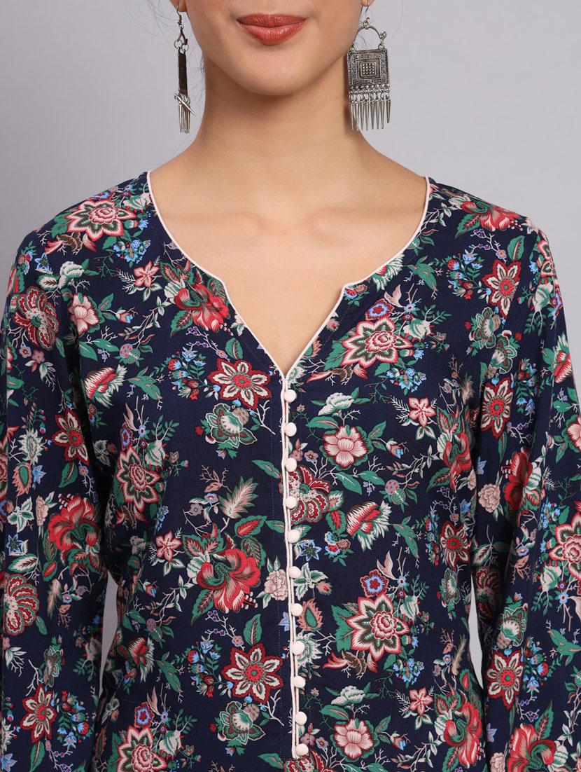 women printed kurta palazzo set - 20174139 - Standard Image - 5