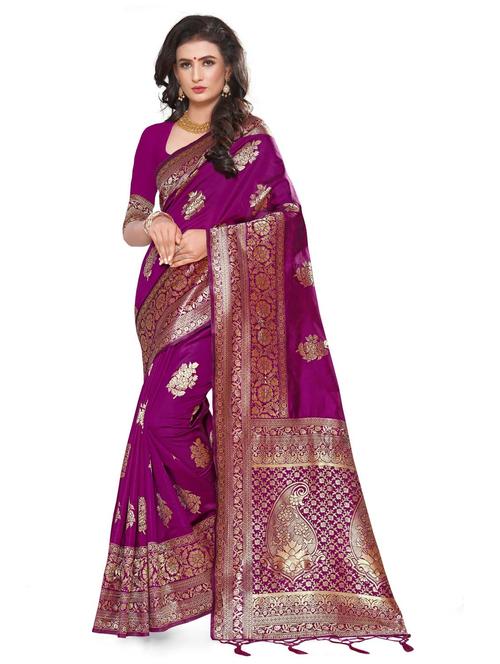 women's banarasi saree with blouse - 20175436 - Standard Image - 0