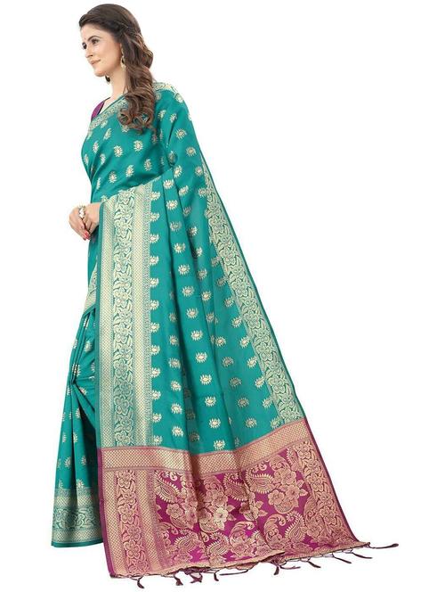 women's banarasi saree with blouse - 20175594 - Standard Image - 0