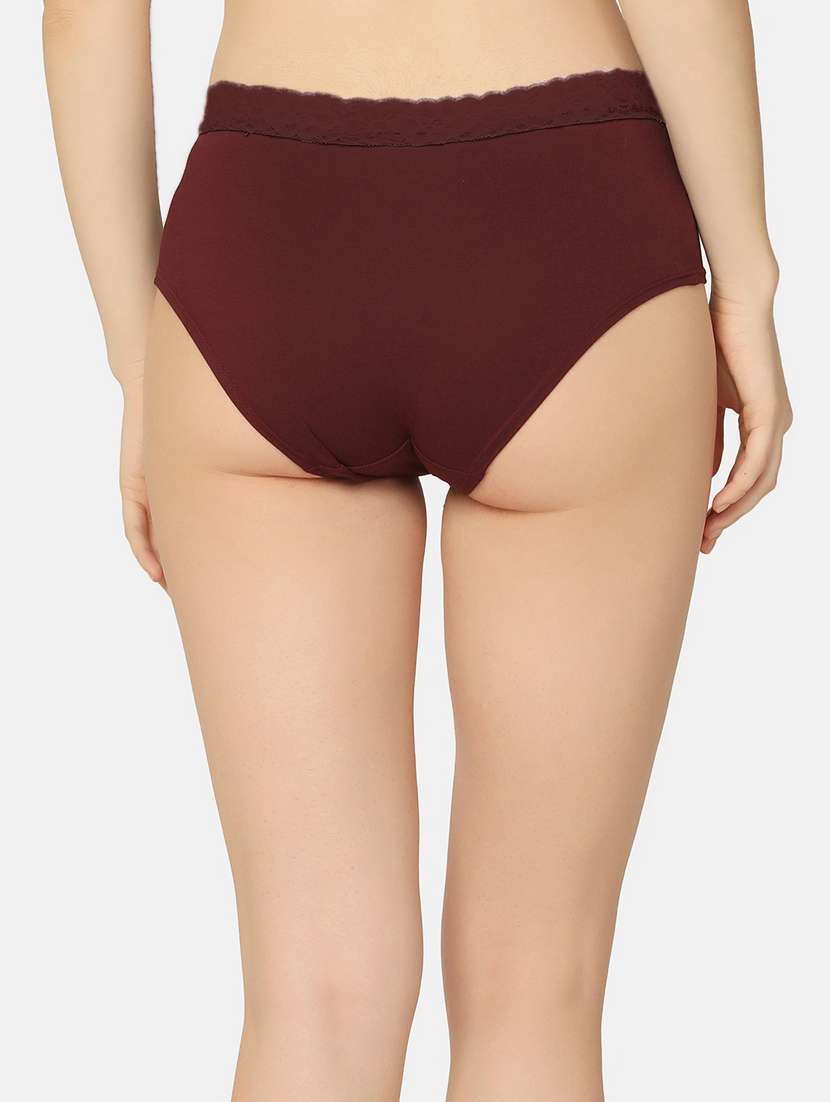 pack of 2 solid mid rise hipster full coverage panty - 20178439 - Standard Image - 5