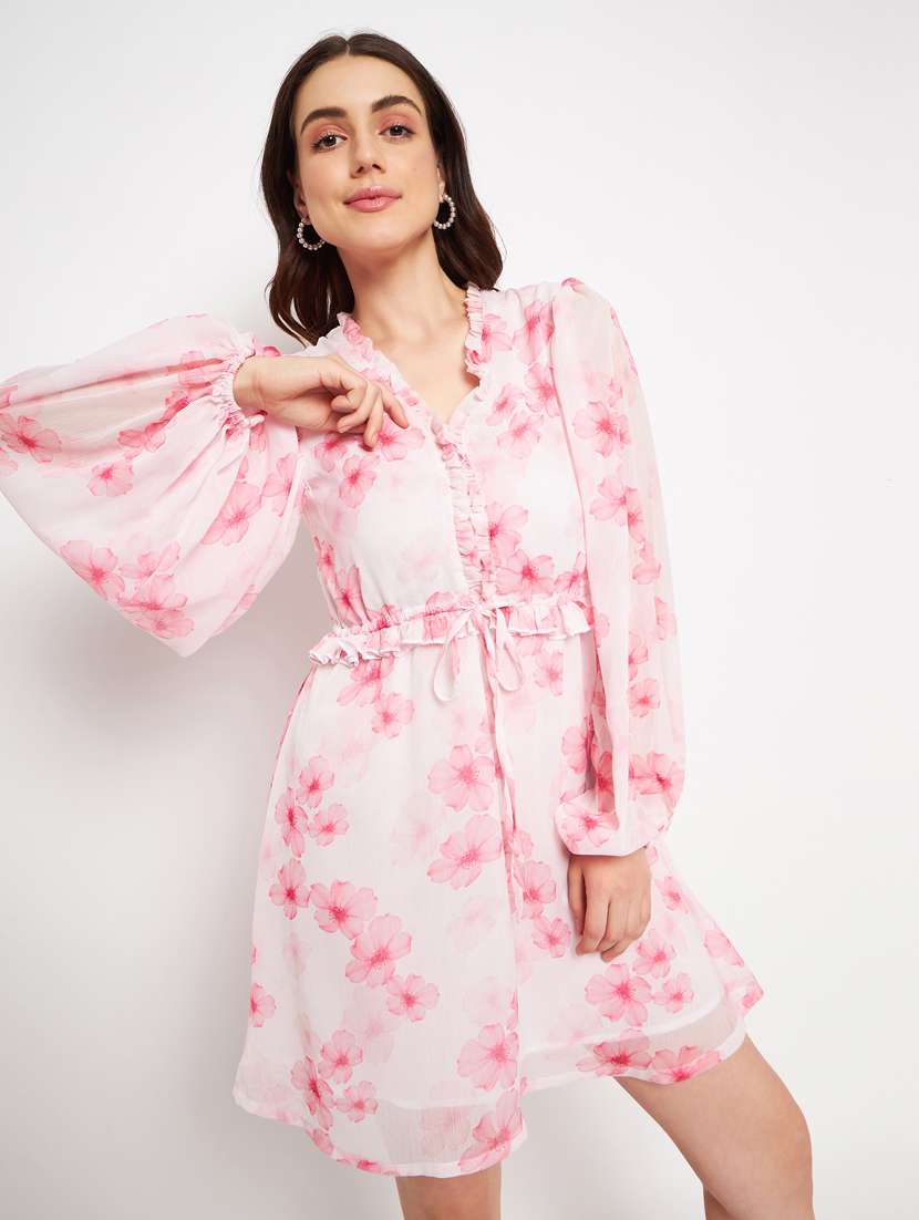 women's fit & flare floral dress - 20178536 -  Standard Image - 3