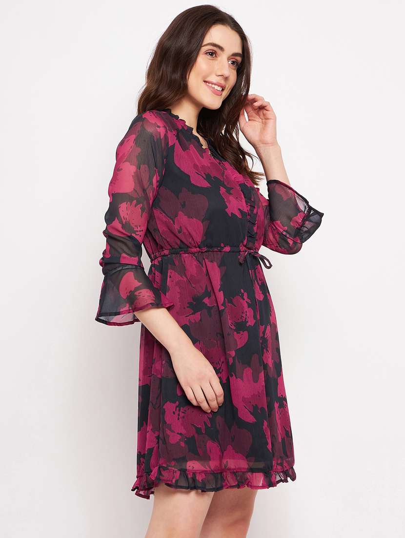 women's fit & flare floral dress - 20178538 -  Standard Image - 3