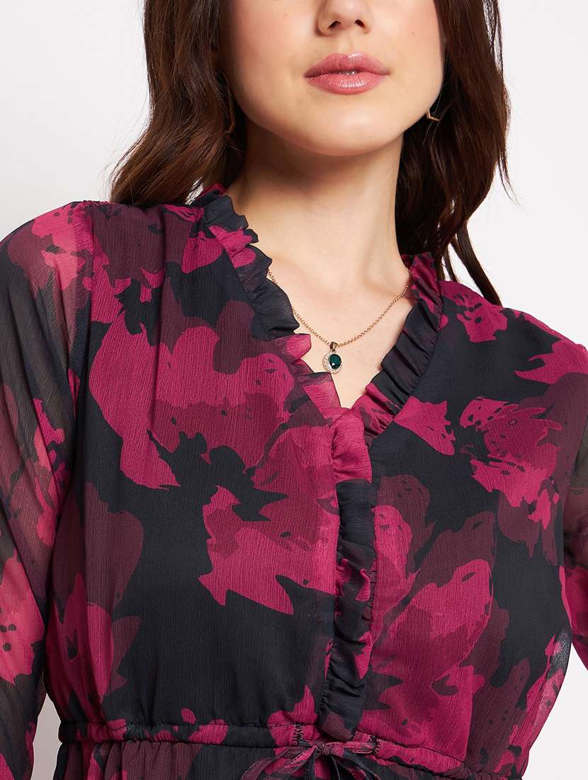 women's fit & flare floral dress - 20178538 -  Standard Image - 5