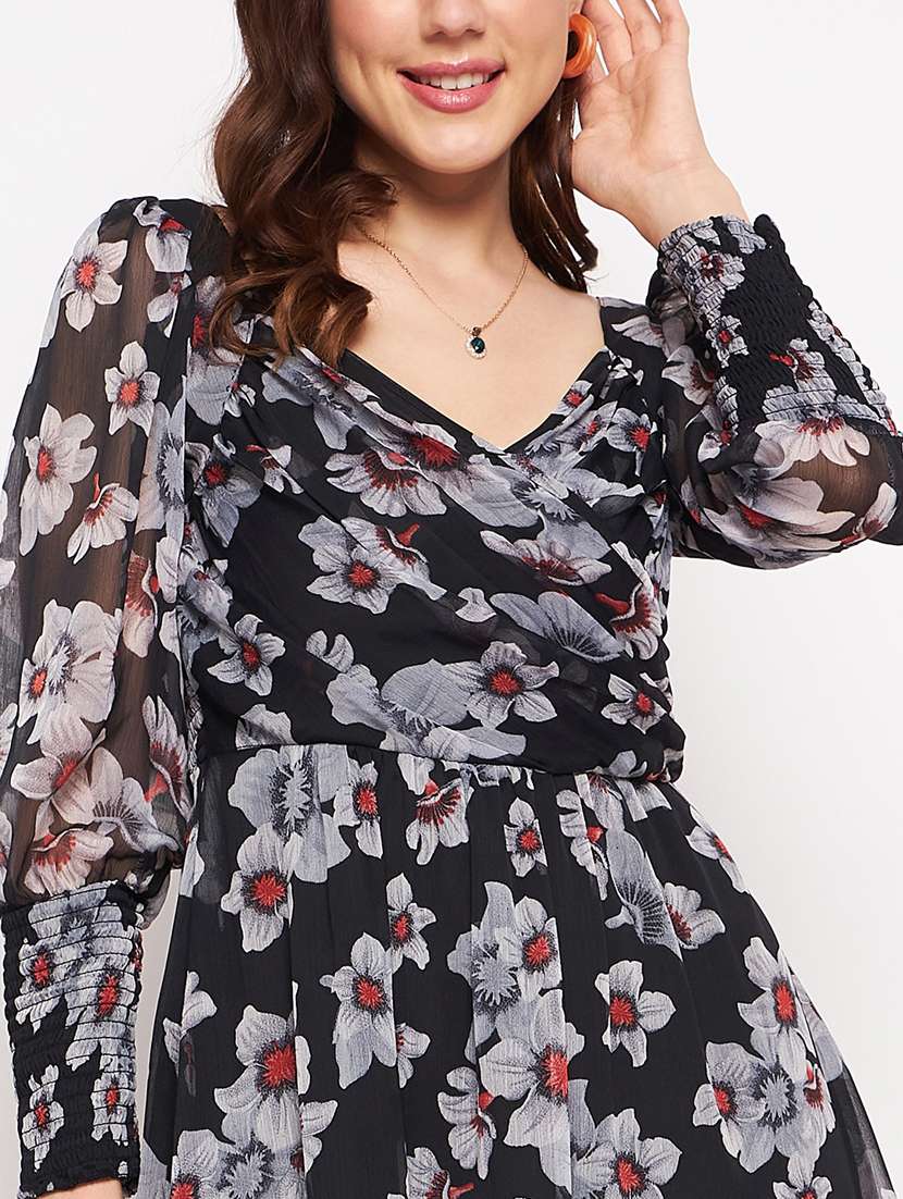 women's fit & flare floral dress - 20178540 -  Standard Image - 5