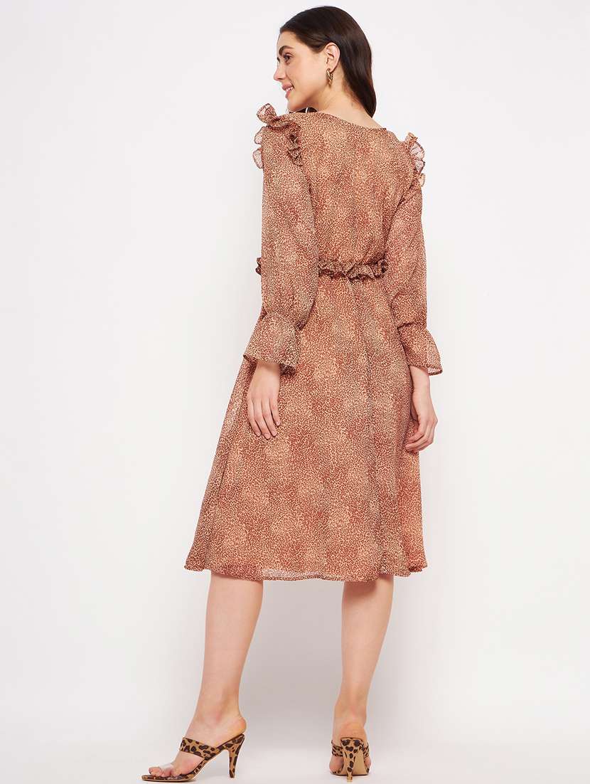 women's fit & flare printed dress - 20178541 -  Standard Image - 3