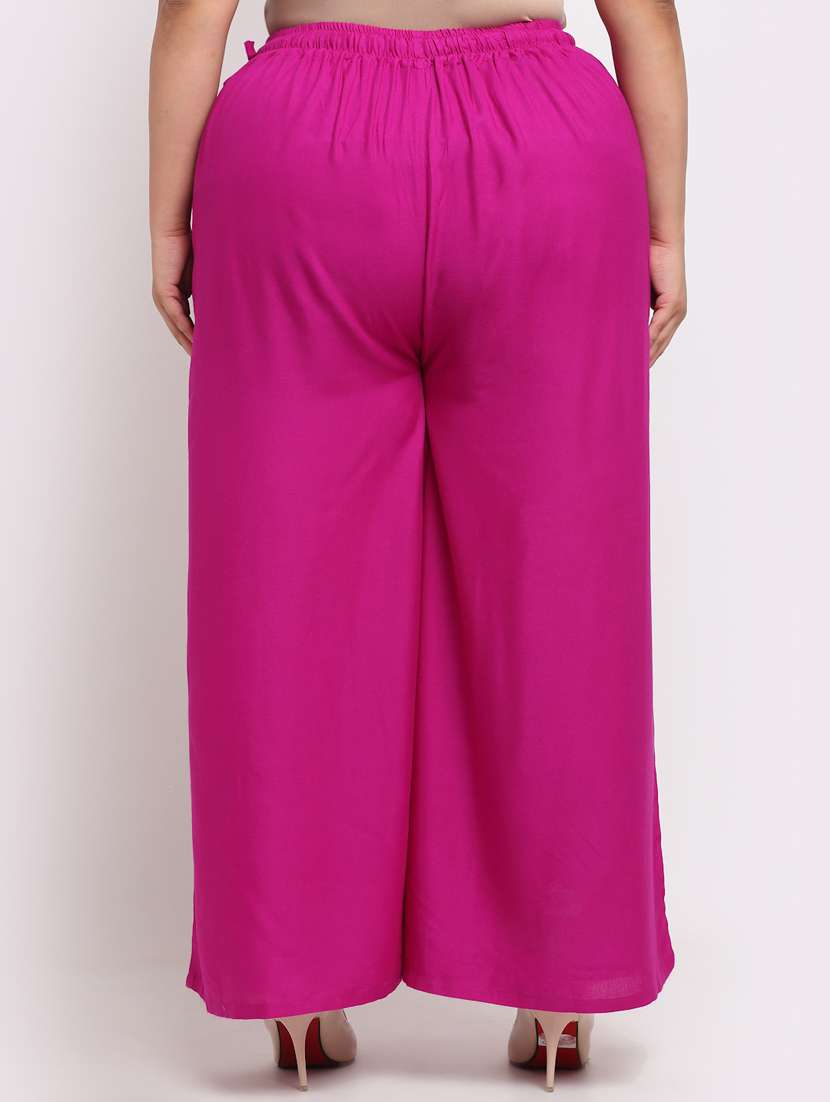 pack of 2 solid flared palazzo - 20179018 -  Standard Image - 5