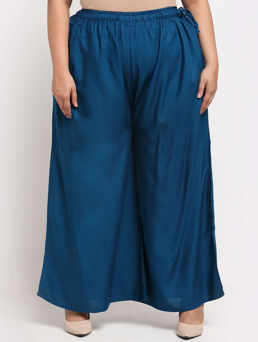 pack of 2 solid flared palazzo - 20179019 -  Standard Image - 3