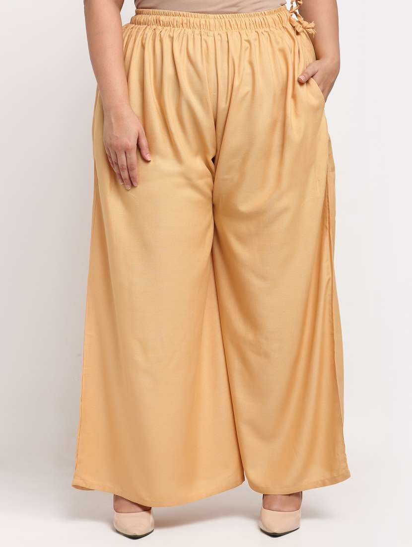 pack of 2 solid flared palazzo - 20179024 -  Standard Image - 3