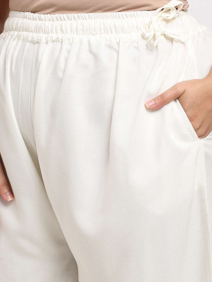 pack of 2 solid flared palazzo - 20179029 -  Standard Image - 5