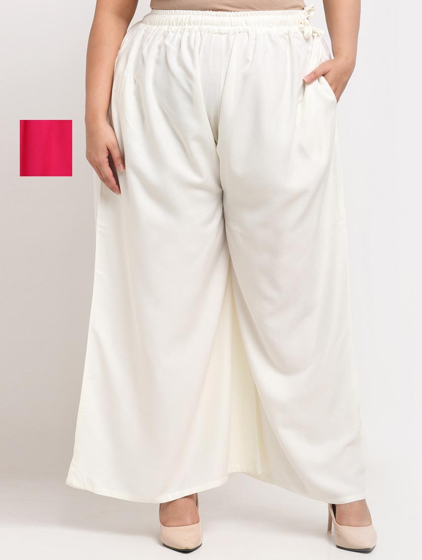 pack of 2 solid flared palazzo - 20179033 -  Zoom Image - 0