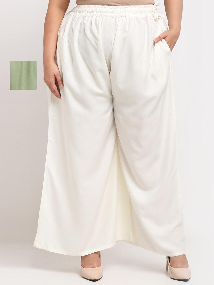 pack of 2 solid flared palazzo - 20179045 -  Zoom Image - 0