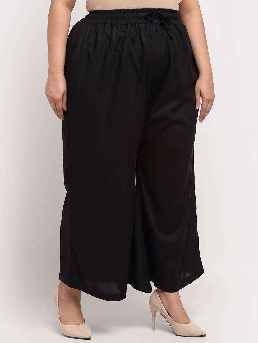 pack of 2 solid flared palazzo - 20179060 -  Standard Image - 3