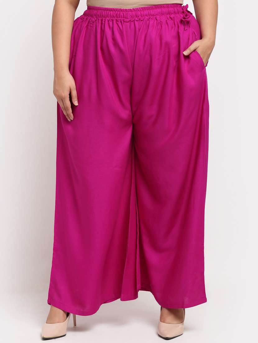 pack of 2 solid flared palazzo - 20179071 -  Standard Image - 3