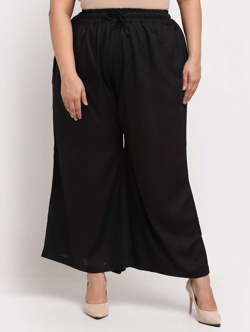 pack of 2 solid flared palazzo - 20179076 -  Standard Image - 3