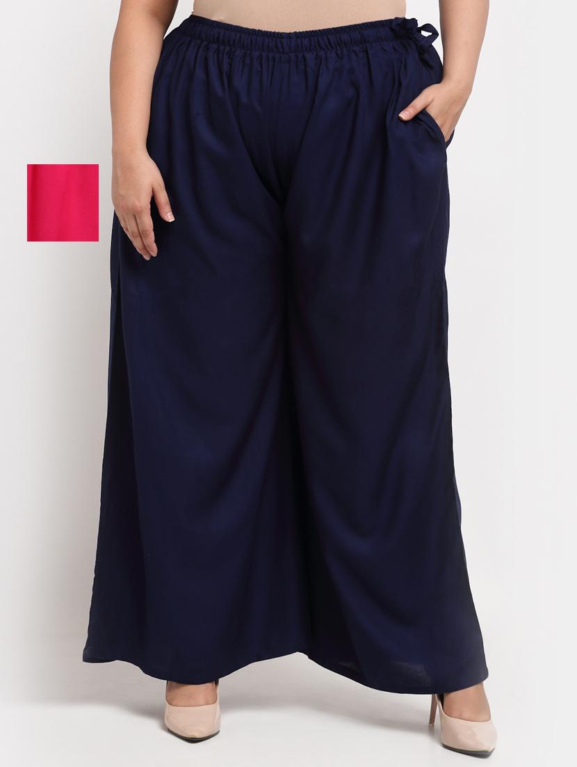 pack of 2 solid flared palazzo - 20179077 - Zoom Image - 0