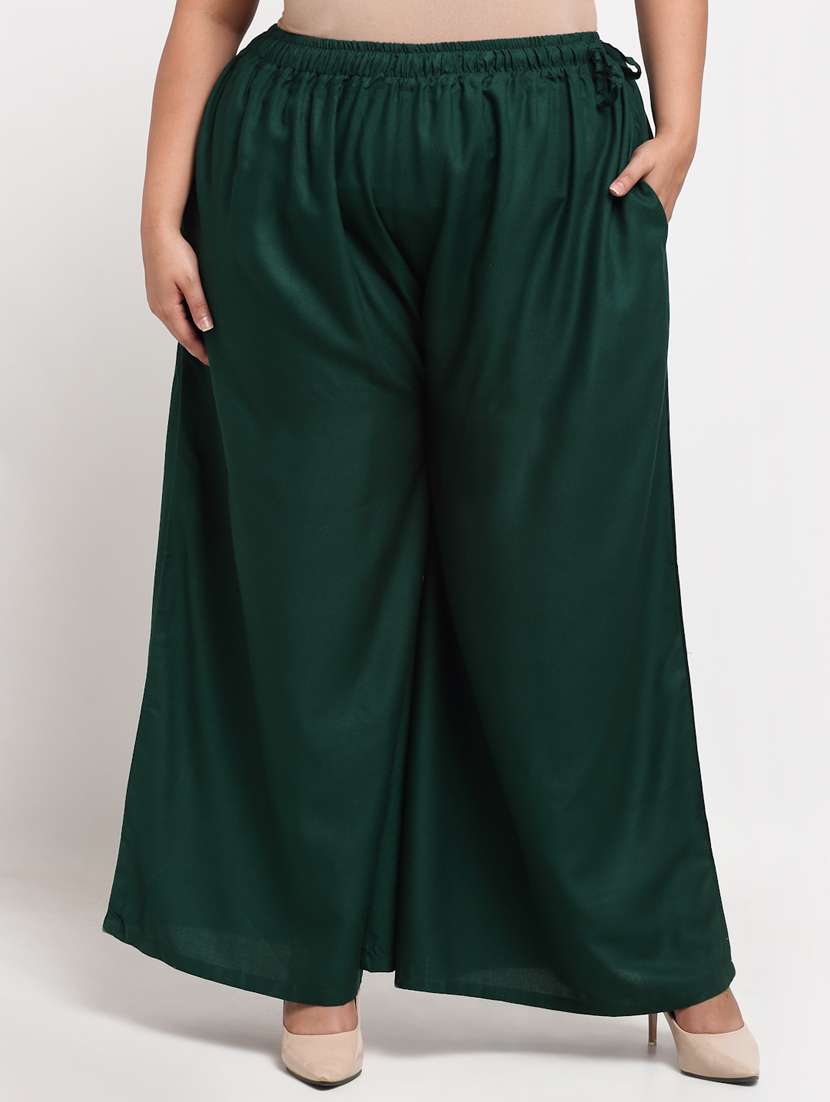 pack of 2 solid flared palazzo - 20179080 -  Standard Image - 3