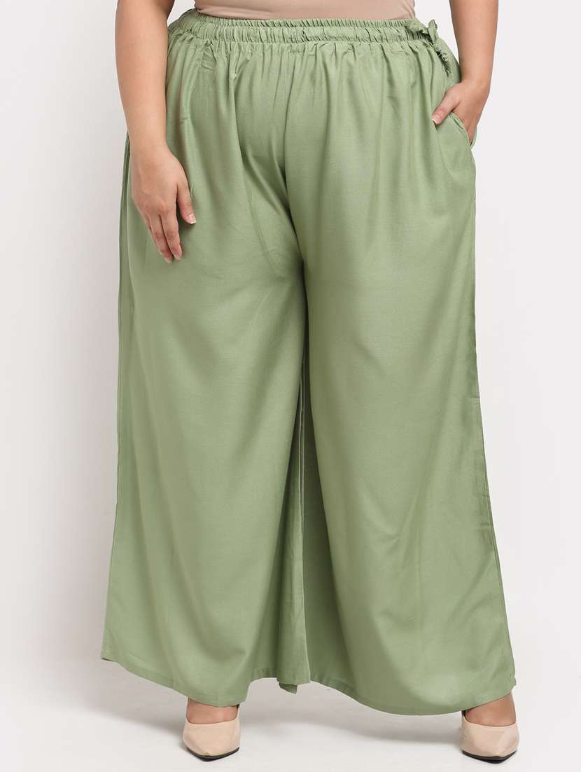 pack of 2 solid flared palazzo - 20179083 -  Standard Image - 3