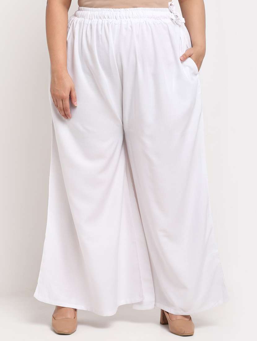 pack of 2 solid flared palazzo - 20179084 -  Standard Image - 3