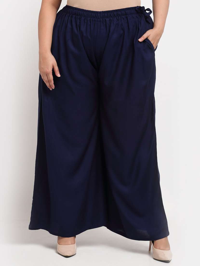 pack of 2 solid flared palazzo - 20179087 -  Standard Image - 3