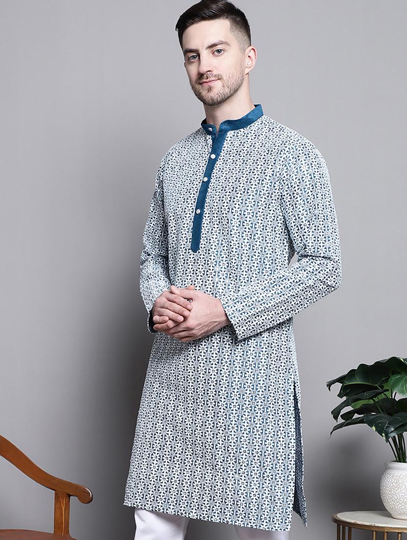 self design embroidered long kurta - 20182044 - Zoom Image - 0