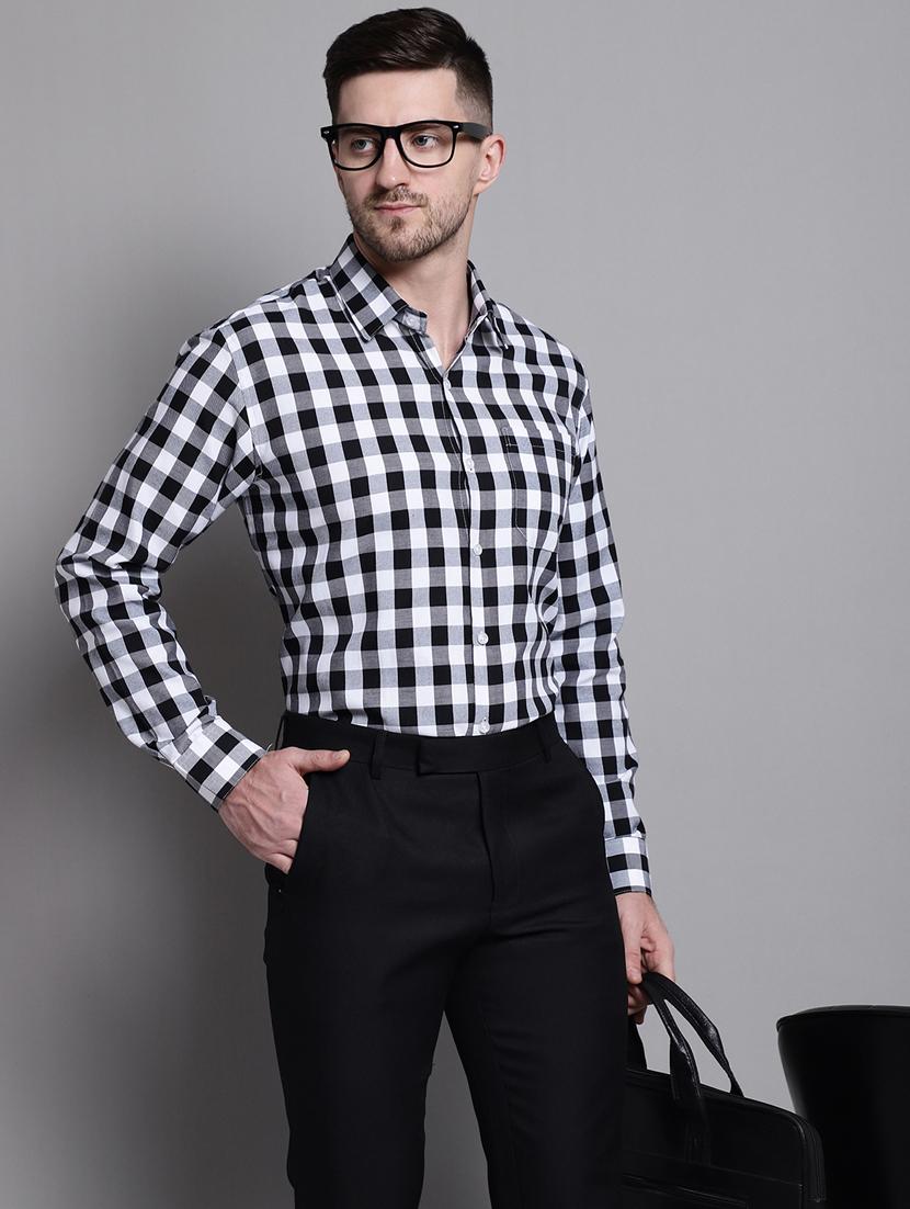 mens checks formal shirt - 20182081 - Standard Image - 3