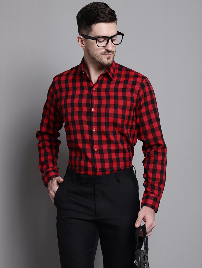 mens checks formal shirt - 20182083 - Zoom Image - 0